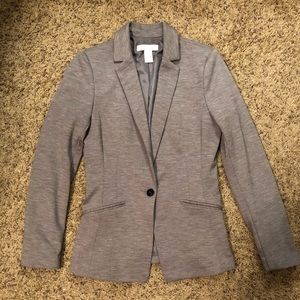 H&M. Heather Grey Fabric Blazer. Sz 6.